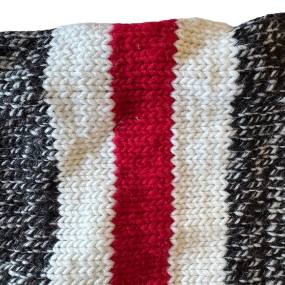 Chilly Dog 100% Wool Hand knit Boyfriend Sweater Shawl Collar Classic Fair Trade - Picture 8 of 16